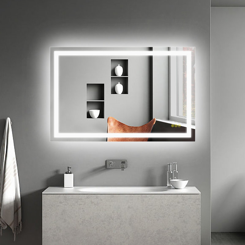 Miroir de salle de bain Amirie, Rectangle 24 po x 36 po