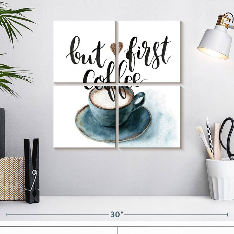 Citation de Tergel But First Coffee, H 18 po x l 18 po