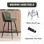 Upholstered Counter Stool with Metal Frame-1001110664