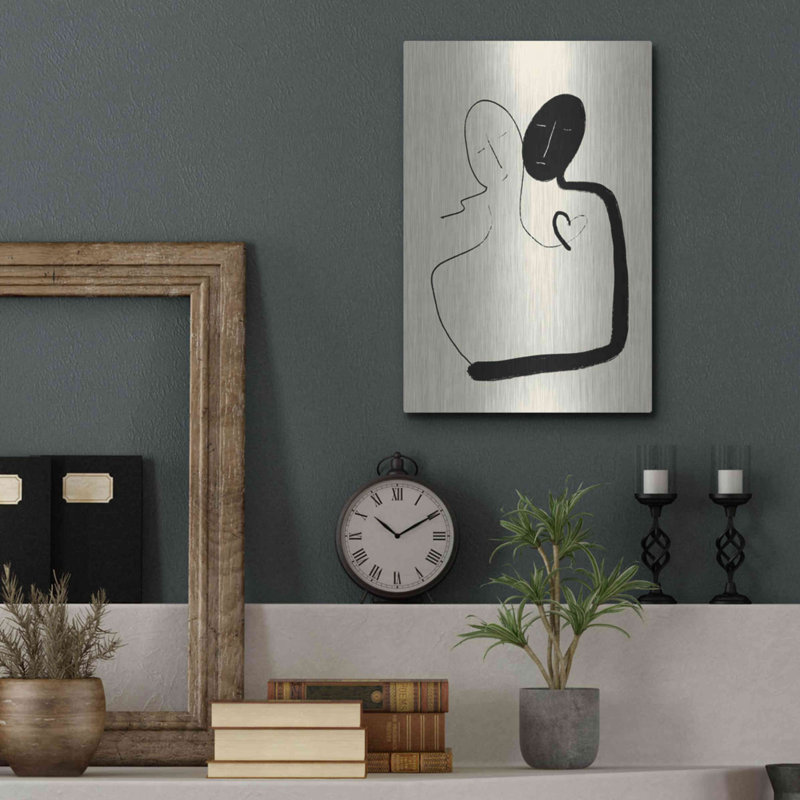 «Ensemble» par Cesare Bellassai, art mural en métal, H 16 po x l 12 po x P 0,13 po