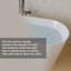 67 Inch Acrylic Freestanding Bathroom Tub, Bright White, Footed Chrome Drain.
