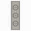 Tapis couloir antidérapant en chenille crème gris fumée-1583684128