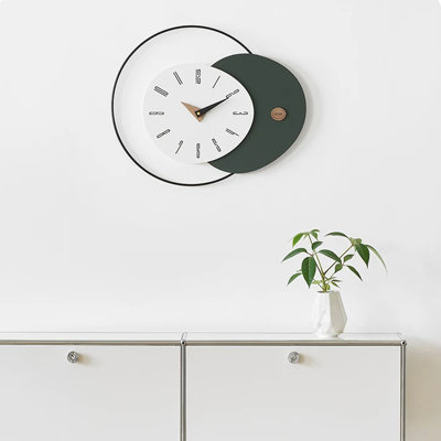 Horloges murales analogiques rondes vertes