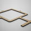 Petits panneaux muraux décoratifs en bois Carlisle, petit, l 19 7/8 po x H 11 3/8 po x T 3/8 po, chêne blanc-1202174707