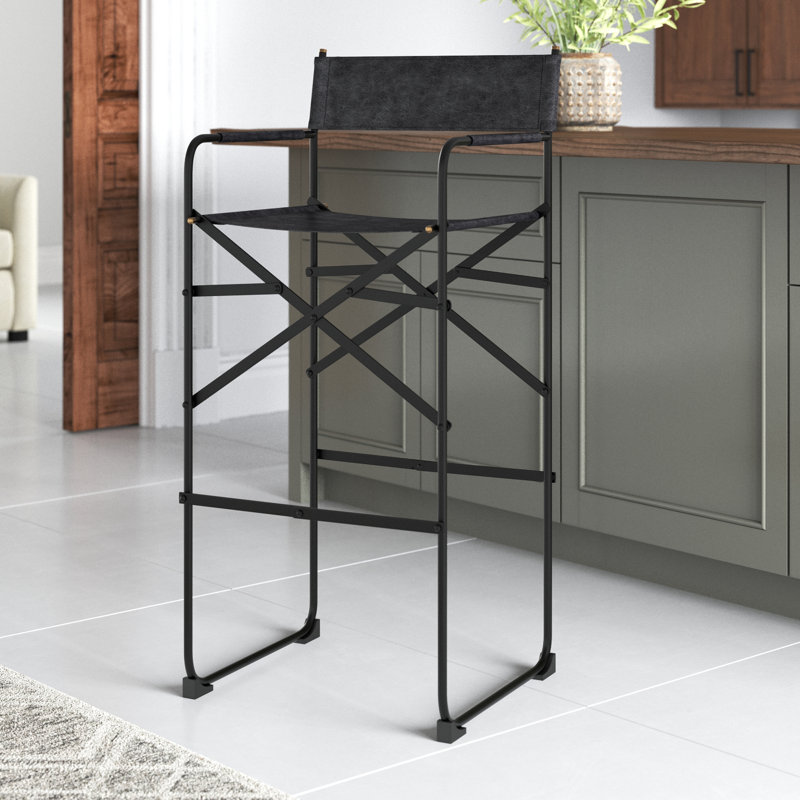 Sambac Counter Stool, Black, Bar Stool (30.5” Seat Height)