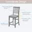 Ensemble de chaises à hauteur de comptoir pour 4 personnes, chaise de cuisine avec siège rembourré, tabouret de bar à hauteur de comptoir-1383571984