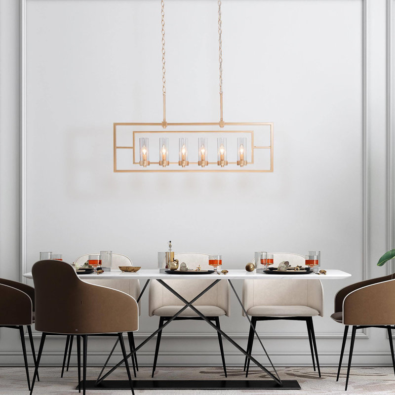 Luminaire suspendu pour îlot de cuisine à 6 lumières à intensité variable Labonte
