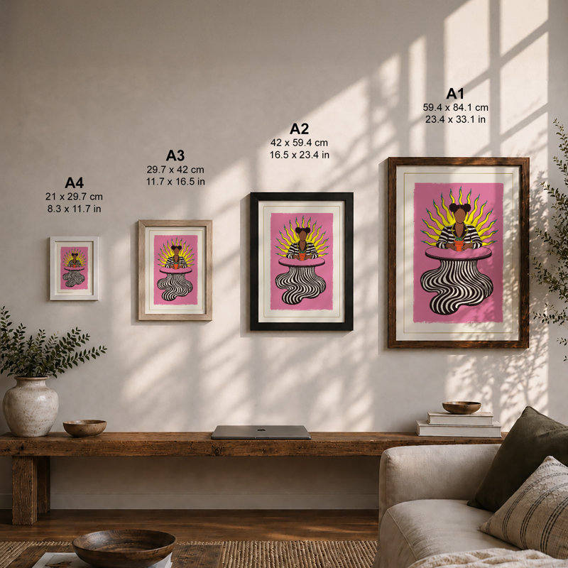 Crowned In Radiance Art Deco - Print, Unframed, A3 - 42.0 x 29.7 cm