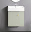 Meuble-lavabo flottant moderne de 21,6 po avec lavabo en céramique - parfait pour les petites salles de bain, rangement à droite-102863271