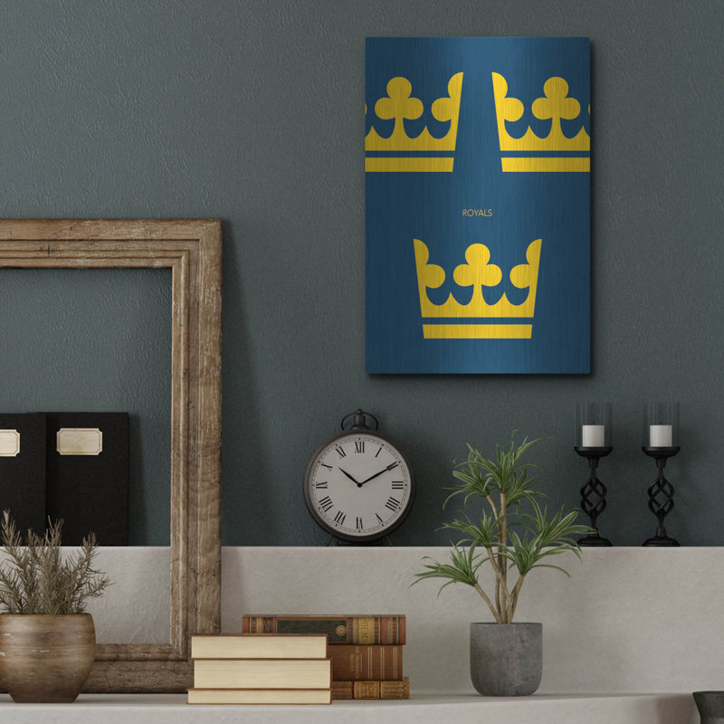 «Royals» par Andreas Magnusson, art mural en métal, H 16 po x l 12 po