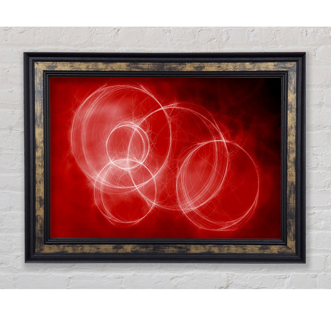 Smoke Rings Red - Einzelne Bilderrahmen Kunstdrucke