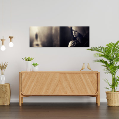 Pensée, femme et ombre, art dramatique abstrait contemporain, art mural