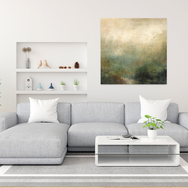 Forêt, paysage contemporain, art naturel, H 36 po x l 36 po
