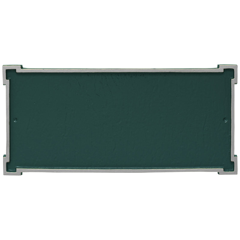 Plaque d’adresse murale sur 1 ligne New Yorker, Vert chasseur / Argent