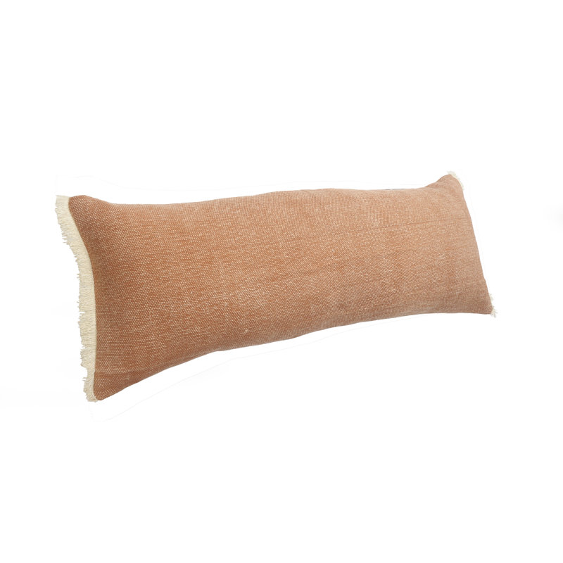 Housse et insert de coussin rectangulaire en coton Mary, Orange / Havane, Housse de coussin seulement - sans coussin