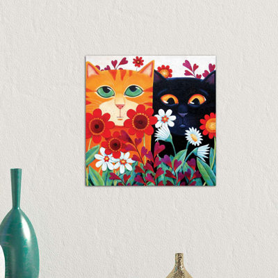 Emily's Cats 1 Piece Wrapped Canvas Painting