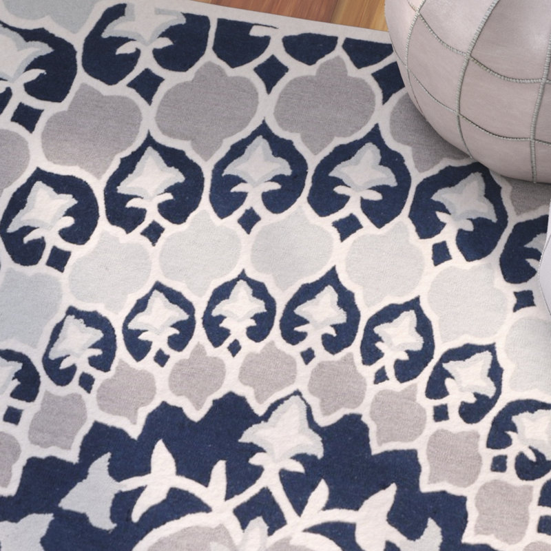 Miu Hand Tufted Wool Geometric Rug, Rectangle 8' x 10'