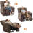 Ergonomic Recliner Chair with Massage & Heat, Wide Rocker, Remote Control for Living Room & Bedroom-1403789205
