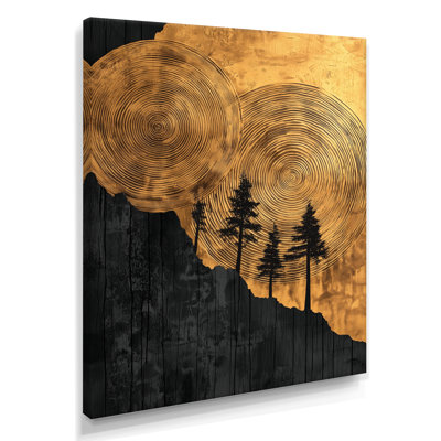 Giovanie «Mysteries Of A Dark Onyx Wood Slice III», art mural forêt