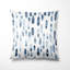 Abstract Cushion - Modern Dash Flow Silver Blue Printed Throw Pillow-125944874