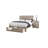 Rustic Style 1Pc California King Size Two Panel Bed With Drawer