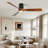60 Inch Indoor Outdoor Ceiling Fan With Led Light - Flush Mount, Matte Black, Wood Blades, 6-speed Dc Motor, Remote Control For Patio, Covered Porch