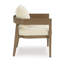 Ensemble de 2 chaises d'extérieur Berry, tissu blanc crème, métal brun