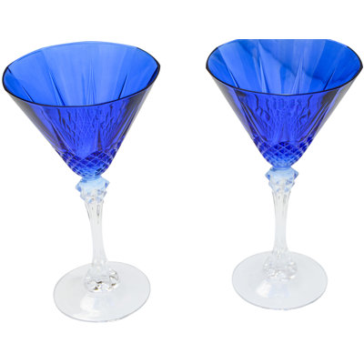 14oz. Handmade Crystal Martini Glass Set