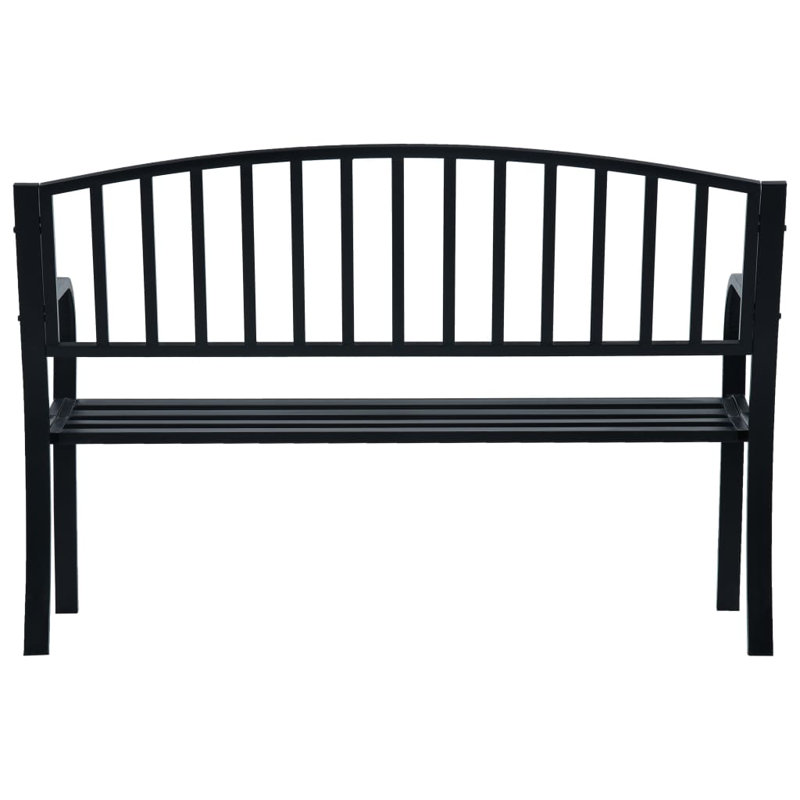 Zareh Outdoor Bench, 120 cm W x 51 cm D x 81 cm H, Black