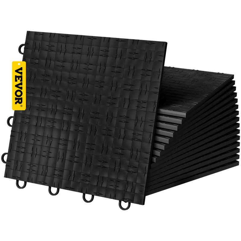 Plancher de garage l 12 po x L 12 po VEVOR, Noir