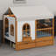 Lit maison avec grands tiroirs-676225265