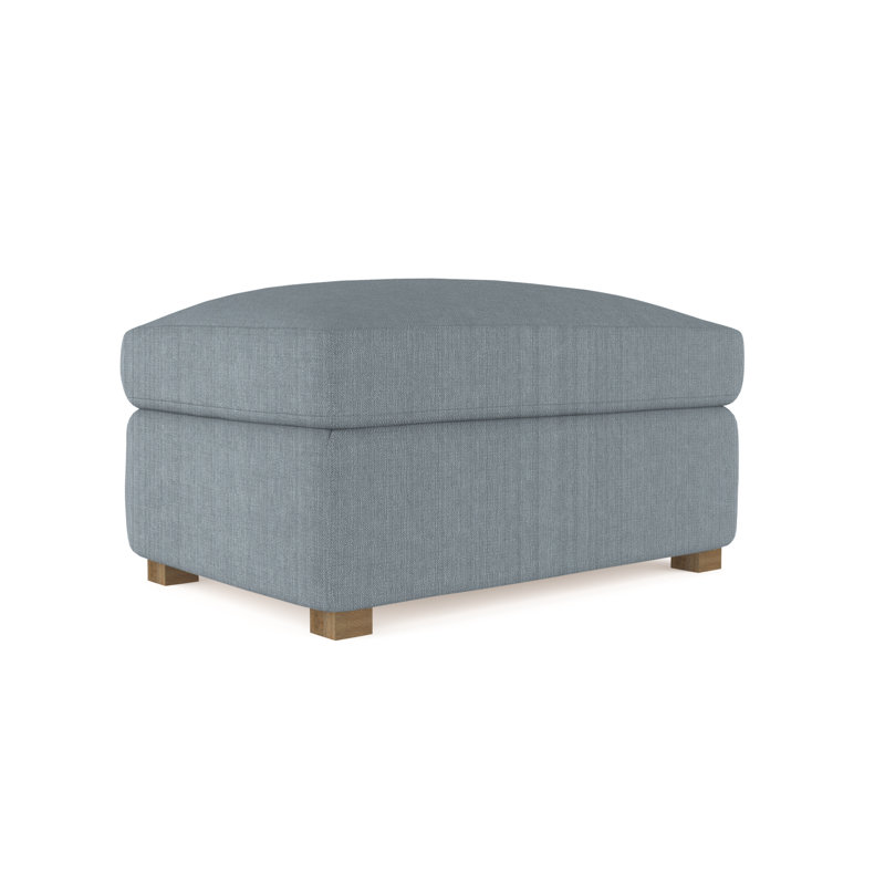 Repose-pieds Madison, Brume de lin Box Weave, Patiné