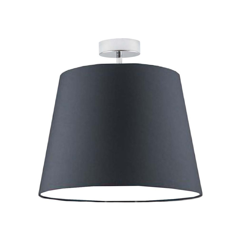 Deima Semi Flush Mount, Polished White, Dark Grey