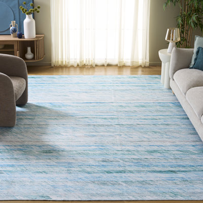 Tapis gris / turquoise Athiran 919