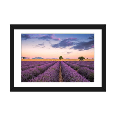 « valensole coucher de soleil, provence, france », reproduction de photo sur toile