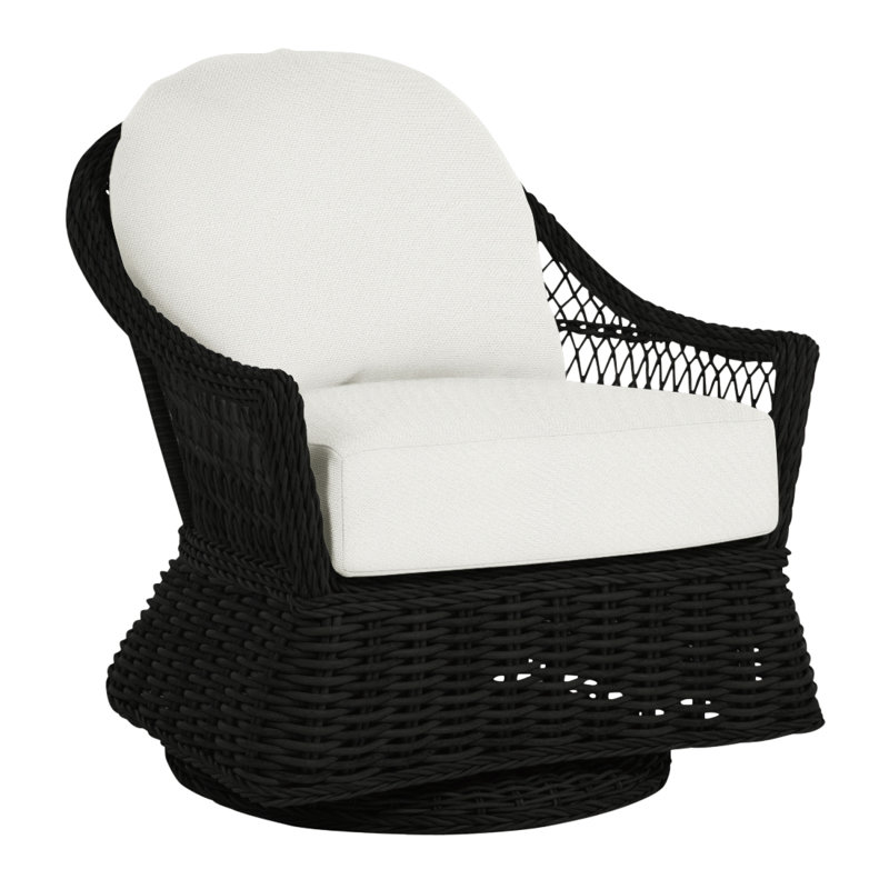 Fauteuil oscillant tissé Soho, Pas de soudure, Fossile de Vérone, Noir