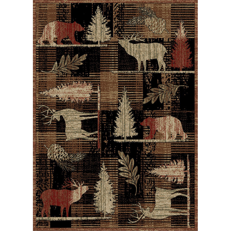 Lantigua Floral Indoor Rug, Rectangle 5'3" x 7'3"