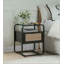 Table d'appoint en métal avec finition noire