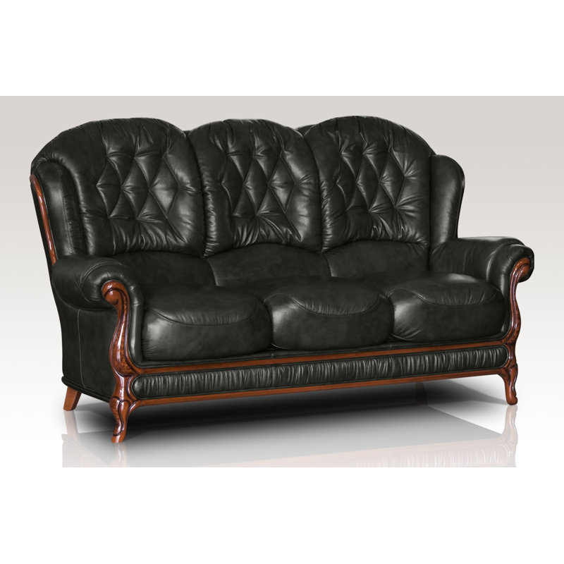 Breedlove Faux Leather Sofa, Black