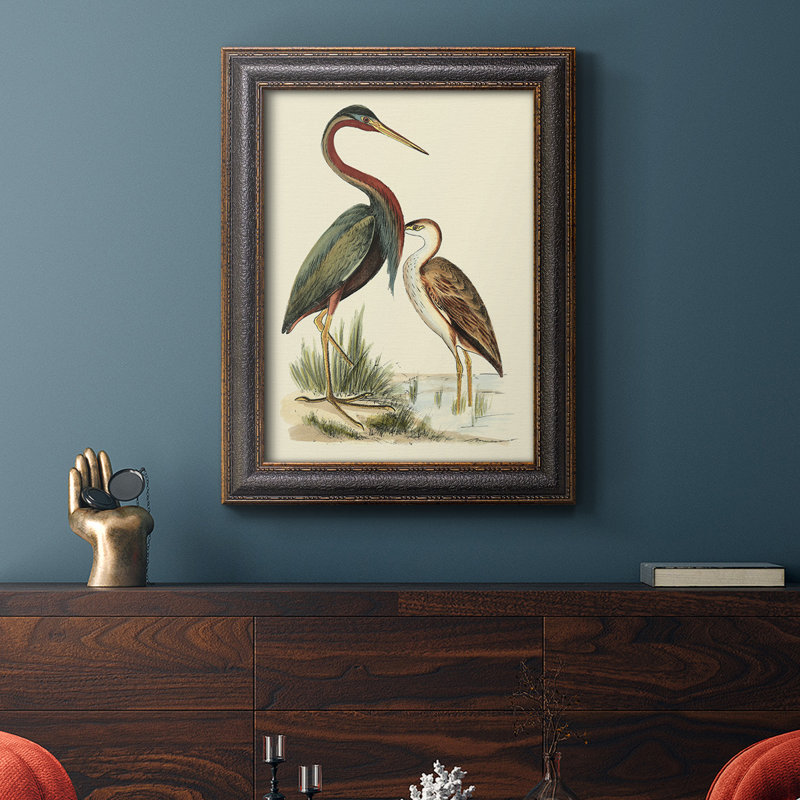 «Water Birds III», toile encadrée de qualité supérieure, prête à être accrochée, H 36 po x l 24 po x P 2,5 po