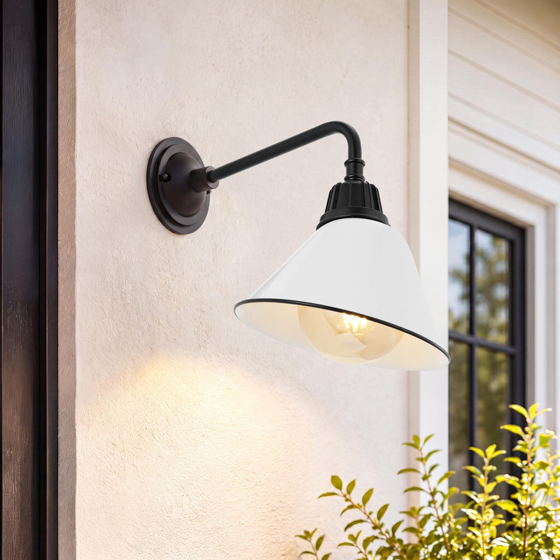 Applique murale en fer Annalyia, Blanc