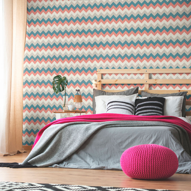 Panneau de papier peint adhésif amovible Keasler, Beige, 4' L x 2' W