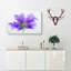 Purple Geranium Flower In Abstract - Wrapped Canvas-55337584