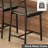 Counter Height Bar Stools Set of 4, Metal Frame, Thick Cushioned Seat for Kitchen Island, Black-919732693-919732699-919732698