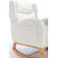 Chaise berçante en tissu Teddy avec pieds en bois paquet-736704951