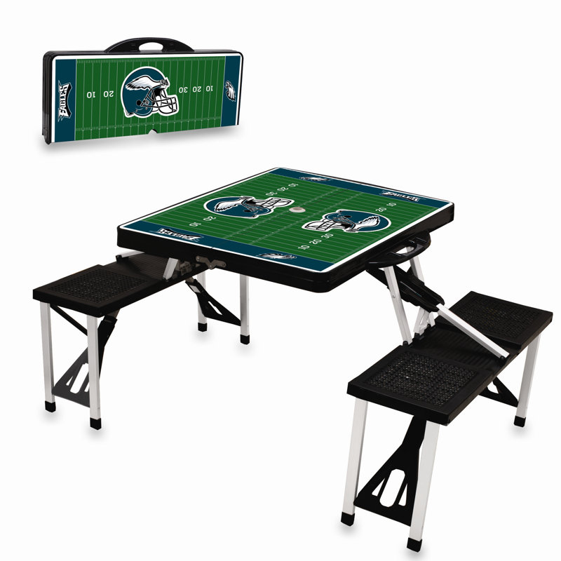 Philadelphia Eagles Black Rectangular Sports Theme Picnic Table