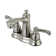 Kingston Brass Royale Two-Handle 3-Hole Deck Mount 4" Centerset Bathroom Faucet with Plastic Pop-Up