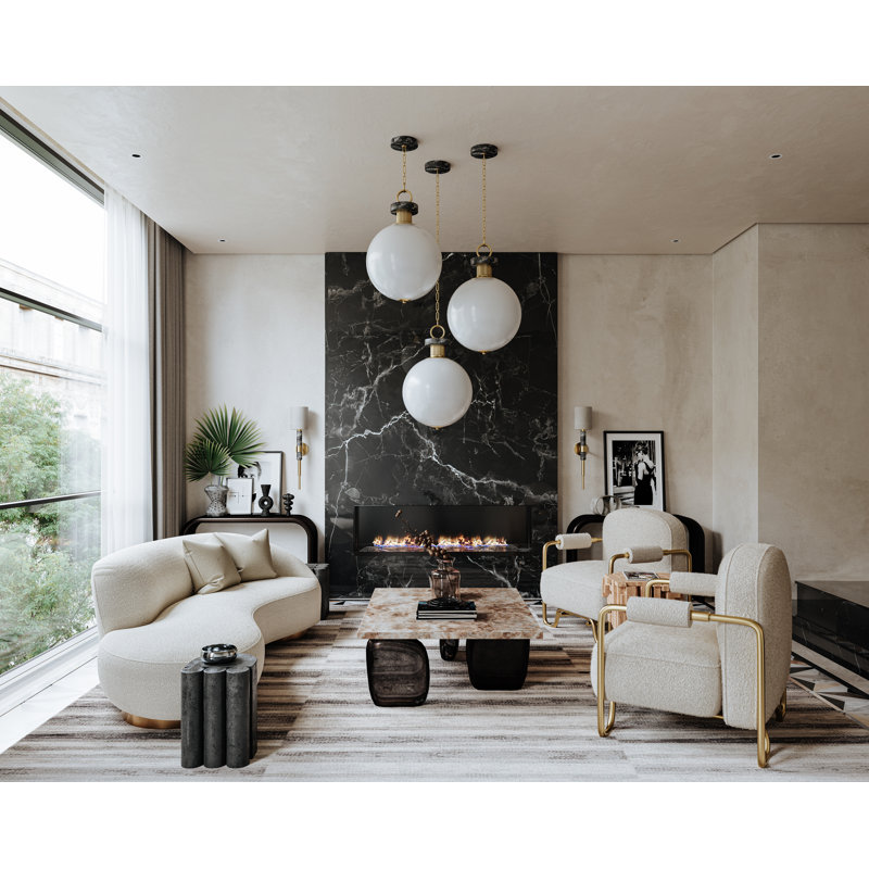 Solstice 1 Light Wall Sconce, Vintage Brass & Black Marble