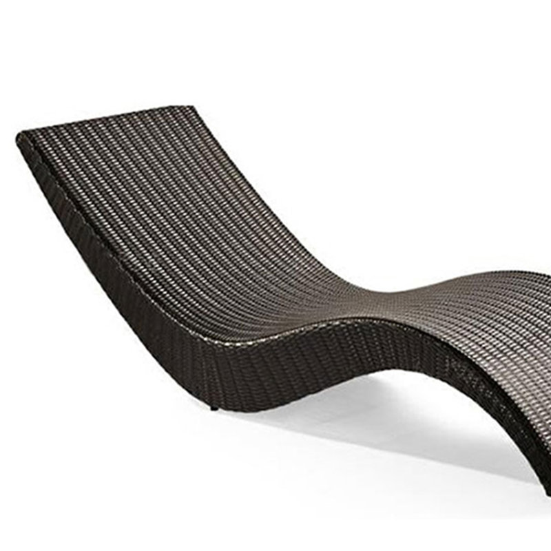 Chaise longue d'extérieur, Brun foncé
