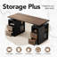 Bureau debout électrique 55 po avec tiroirs, bureau de direction réglable en hauteur avec rangement, poste de travail d'ordinateur pour bureau à domicile, noyer noir-668368318